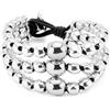 UNO DE 50 Bracciale placcato in argento Sterling, semirigido con pelle lilla, ciondolo a sfera, Essere Intrepida