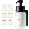 Designfabrik Hamburg Design Amburgo Dispenser sapone bagno a muro autoadesivo | Dispenser sapone cucina | Porta sapone bagno | Accessori cucina | Vetro e acciaio inossidabile | Senza forare | Nero Frost 250 ml