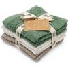 LA CASA DELLE COSE Set 6 Lavette Viso 100% Cotone Spugna 33x33 cm 555 GSM - Asciugamani Piccoli Bagno Morbidi e Assorbenti - Lavette Grandi Premium Colorate per Mani e Viso(Verde Salvia&Panna)
