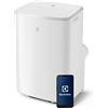 Electrolux 600 Condizionatore portatile Caldo/Freddo EXP26U339HW Comfort, 64 db, connesso, leggero e compatto, gas ecosostenibile R290, bianco, raffreddamento e riscaldamento
