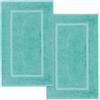 Lavea® 2 Tappetini Bagno 50x80 cm in 100% Cotone - Tappeti Bagno Assorbenti e Lavabili - Ideali come Tappeto Bagno o Tappetino Doccia - Turchese