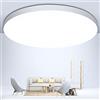 OUILA Plafoniera LED Soffitto 24W, Lampada da Soffitto 6500K 2000LM Plafoniera Bagno IP44 Impermeabile Rotonda Ø28CM Lampadario LED Moderna Luce Soffitto per Cameretta, Cucina, Soggiorno, Balcone