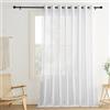 PONY DANCE Tende Soggiorno Moderne Semitrasparenti Tende Bianche Camera da Letto e Balcone Voile Salotto Moderne per Interni con Anelli 1 Pezzo L 254 x A 210 CM