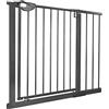 UISEBRT Griglia di protezione per scale, senza fori, per bambini, larghezza 95-105 cm, chiusura automatica, apertura con una mano, griglia in metallo, colore nero