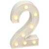 JANDEI - Lettere LED, Numeri Luminosi, Figura a Cuore, 22cm, con Luce Calda per Decorazione e Atmosfera, Luci Notturne Scrivania, Compleanni, Matrimoni, Vetrine. Funzionano con batterie AA (2)