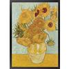 Fine Artic Quadro Girasoli di Van Gogh - Poster di Impressionismo con Cornice - Decorazione di Natura Morta - Stampa da Museo