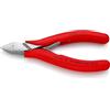 KNIPEX Tronchese laterale per elettronica con cerniera passante rivestiti in resina sintetica antiscivolo 115 mm, 77 41 115