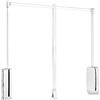 Emuca - Appendiabiti per armadio Sling, 830 - 1150mm, Plastica bianca, Acciaio e Tecnoplastica.