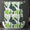 URAQT Tenda da Doccia antimuffa, Impermeabile in PEVA, Resistente, con 12 Ganci, per Vasca da Bagno e Box Doccia, 180 x 180 cm, Monstera