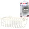 tesa MOON WHITE Mensola per Doccia con montaggio a parete senza foratura, bianco opaco, Extra profonda, Per bagni in stile industriale e moderno, Con soluzione adesiva, 92 mm x 250 mm x 125 mm