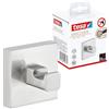 Tesa Exxclusiv, Doppio Appendino Autoadesivo, Look Acciaio Inox, Design Sofisticato, Inox Assicurato, 50mm x 60mm x 44mm
