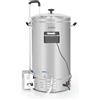 KLARSTEIN Kit per fare la birra, Pentola per ammostamento, Kit birra fatta in casa, Pompa di ricircolo, Pannello touch, Timer, Acciaio inox, 3300 W, Fermentatore 45 L
