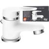 EISL, Miscelatore per lavabo Speed, Miscelatore monocomando per lavabo con gruppo eccentrico, Bianco, NI075SCR-W