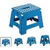 ARREGUI TB-022-A Sgabello Pieghevole Multiuso | Sgabello per Adulti o Bambini | Scala Pieghevole | Scalino | Sgabello per cucina, bagno, campeggio | 22 cm di altezza | Blu