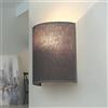 Licht-Erlebnisse Lampada da parete in tessuto grigio per corridoio soggiorno L:20 cm E27 max. 60 W applique semicircolare moderna antiabbagliante per camera da letto ALICE