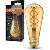 OSRAM Vintage 1906 Lampada a LED in filamento dorato realizzato in vetro in forma di Edison, socket E27, 300 lumen, sostituzione 28W, bianco molto caldo quasi come a lume di candela, 2000k, dimmeble