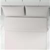 Corredocasa Completo Letto Set Lenzuola in Puro Cotone 100% Singolo Made in Italy Tinta Unita Lenzuola sopra, Lenzuolo sotto e 1 Federa - Biancheria da Letto, (Una Piazza Panna)