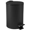 Spirella - Cestino a Pedale Adelar - Acciaio Opaco - Meccanismo Slow Close Silenzioso - Rivestimento Anti-Tracce - Design Moderno ed Elegante - Nero Opaco - 3L