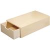 Rayher 62601000 Scatola in legno FSC Mix Credit, 20 x 10 x 5 cm, tasca interna estraibile