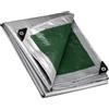 Wiltec Telone occhiellato verde 5 x 8 m resistente alle intemperie e a raggi UV, impermeabile, robusto telo di protezione in polietilene 120 g/m² con rivestimento in PVC