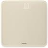 Brabantia - ReNew Bilancia Pesapersone Digitale - Bilancia con Piano in Vetro Portata 180 kg - Piedini Morbidi Antiscivolo - 4x Batterie AAA Incluse - Soft Beige - 30 x 30 cm