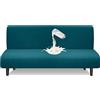 Granbest - Copri divano letto senza braccioli, impermeabile, in futon elasticizzato, protezione ad alta elasticità per divano letto pieghevole, copridivano antiscivolo senza braccioli (Nero Verde)