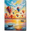 Giallobus - Quadro - 35 - Mongolfiere al tramonto - Tela Canvas Telaio Standard - 70x100 - Pronto da appendere - Quadri moderni per la casa