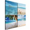 murando - Set di 4 Quadri Moderni Componibili Conchiglie Spiaggia Estate 40x40 cm (4 pz. 20x20 cm ognuno) - Decorazioni da Parete Piccoli - Quadro Moderno Decori per Soggiorno c-B-10062-b-a