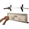 57 SPECIAL REPLICAS Porta Katana da Muro Regolabile - Supporto Catana Samurai da Parete a Vite - Espositore per Katane Giapponesi, Wakizashi, Tanto, GXWOOD-05