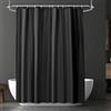 URAQT Tenda da Doccia antimuffa, Tenda da Bagno Impermeabile in PEVA, Resistente alla Muffa, con 12 Ganci, Tende da Bagno Nere con Occhielli in Metallo antiruggine, 180 x 180 cm