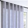 STORESDECO Tenda Semitrasparente XXL Altezza 3 Metri, Poliestere con Fettuccia, Equilibrio Luce e Privacy, Design Moderno e Decorativo, per Finestre e Porte, Argento 200x300 cm