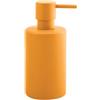 Spirella Dispenser di Sapone a Tubo Pompa in Acciaio Inossidabile - Dispenser di Sapone Liquido - Porcellana - 300 ML - Durevole e Robusto - Giallo Opaco