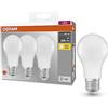 OSRAM Lampada LED BASE CLASSIC A 60 FR con attacco E27, goccia, confezione tripla, 8.5W, 806lm, 2700K, luce bianca calda, bassa emissione di calore, basso consumo energetico, lunga durata