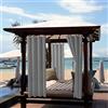 ele ELEOPTION Tenda per Esterni, Impermeabile, Protezione dai Raggi UV, con Occhielli, Oscurante, per Giardino, Cortile, Balcone, Grigio Chiaro, 1 Pezzo / 132 X 240cm