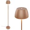 BRILONER - Lampada da terra LED con touch, dimmerabile, bordo luminoso, luce bianca calda, piantana, salotto, soggiorno, 19x124 cm, caffè