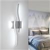Comely Applique da Parete Interno LED, 20W 2250LM Lunga Linea Lampada da Parete LED Moderna, Cromo Lampada a Muro per Soggiorno, Camera da Letto, Corridoio, Bianco Freddo 6500K