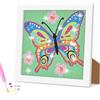 Ainiv Diamond Painting Kit, 5D Diamond Painting Kit con Cornice in Legno, DIY Diamante Painting Pittura Kit Craft Arts Regalo per Decorazione Della Parete di Casa (Farfalla)