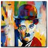 Giallobus - Quadro - Charlie Chaplin - Tela Canvas Telaio Standard - 35x35 - Pronto da appendere - Quadri moderni per la casa