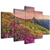 murando - Quadro Rododendri In Fiore 200x100 cm 5 Pezzi - Stampa su Tela Strutturata XXL Grande - Quadri Moderni Componibili Camera da Letto Matrimoniale - Stampe da Parete Arte c-B-10161-b-a
