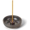 Urban Nest Portaincenso in Ceramica - Bruciatore di Incenso Fatto a Mano con Smalto Effetto Ruggine | Piatto per Candele & Supporto Bastoncini d'Incenso | Ciotola Aromatica Rotonda, 7,5 cm