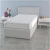 Italian Bed Linen Topper Singolo 80x195cm - TOPPER Plus Trapuntato Morbido e Traspirante 600gr/mq 4 Angoli con Cinghie Elastiche ben Saldato- Migliora il Materasso e il Comfort del Sonno