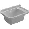 Adventa: Vasca lavatoio in resina di PP, fissaggio a Parete, Con Sifone e Piletta, Resistente agli acidi di uso comune, Lavanderia, Garage, Esterno, 50L × 33,5P × 24H cm, Granito