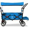 Fuxtec FUXLIFE Carrello Pieghevole FX-CT800 Azzurro - Bollerwagen richiudibile con spazio extra per le gambe - Tettuccio parasole e ruote larghe - Volume 105 L e portata 75 kg
