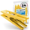 DIYexpert® 24 mollette da bucato Sturm 70 x 20 mm, mollette multiuso, made in Germany, giallo