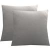 Jaotto Federe Confezione da 2 Federe Cuscini Divano Decorativi Fodere Quadrati Spandex 45x45cm Cuscino Copricuscini per Soggiorno Camera da Letto Casa(Grigio,Set di 2)