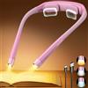 Glocusent Lampada da lettura ergonomica con batteria da 1600 mAh, 3 colori e 5 luminosità continua, pratico interruttore di blocco e timer - luce da lettura per lavori manuali (rosa)