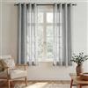 PONY DANCE Tende Camera da Letto per Finestre Piccole Tende Corte Semitrasparente Effetto Lino per Finestre Curtains per Salotto Moderne con Anelli 2 Pezzi L 132 x A 158 CM, Grigio Scuro