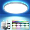 OTREN Plafoniera LED Soffitto con RGB, Lampadario Bagno Dimmerabile 36W con Telecomando e APP Compatibile con Alexa Google Home, Luce Pannello per Camera da letto Cucina Soggiorno, Rotonda, Ø30CM
