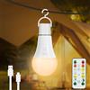 Dehobo Ricaricabile Lampadina LED E27 Con Timer - Luci LED a Batteria Pulsante Con Telecomando - Lampada Campeggio 3 Temperature di Colore - Dimmerabile Lampada Emergenza, 1 Pezzo