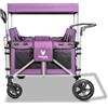 Fuxtec FUXLIFE Carrello Pieghevole - Premium - FX-CTXL900 Viola - Bollerwagen XL richiudibile con 4 posti e cinture di sicurezza - Ampio vano interno e tettuccio parasole - Ruote XXL
